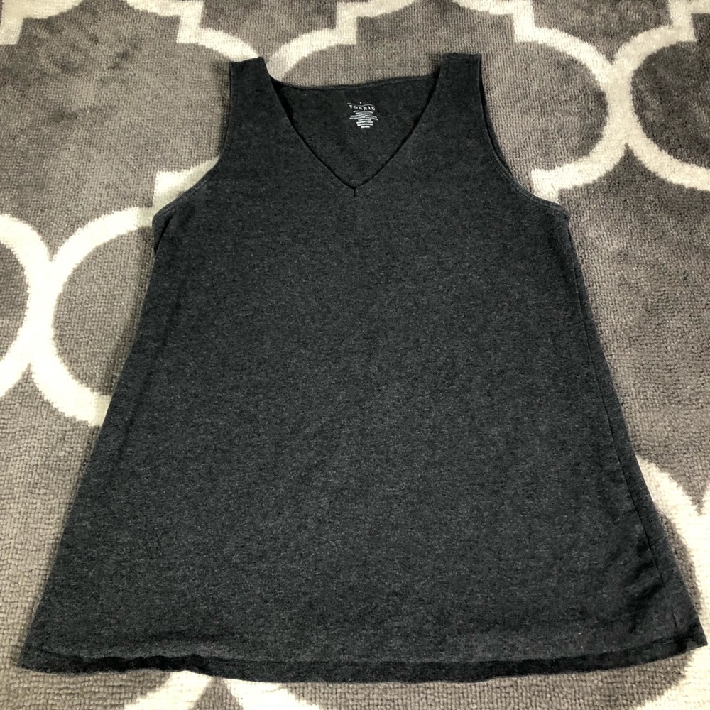 Torrid Shirt Womens 1X Gray Vneck Sleeveless Tank Top TShirt
